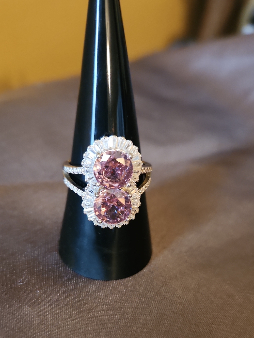 Ryze Party .925 Sterling Silver Pink Ice and White Frost Women's Ring Size 8
